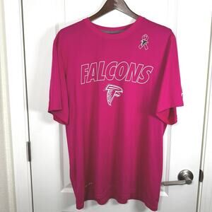 NFL Atlanta Falcons Nike Dri Fit TShirt Pink Breast Cancer Awareness Men’s XL